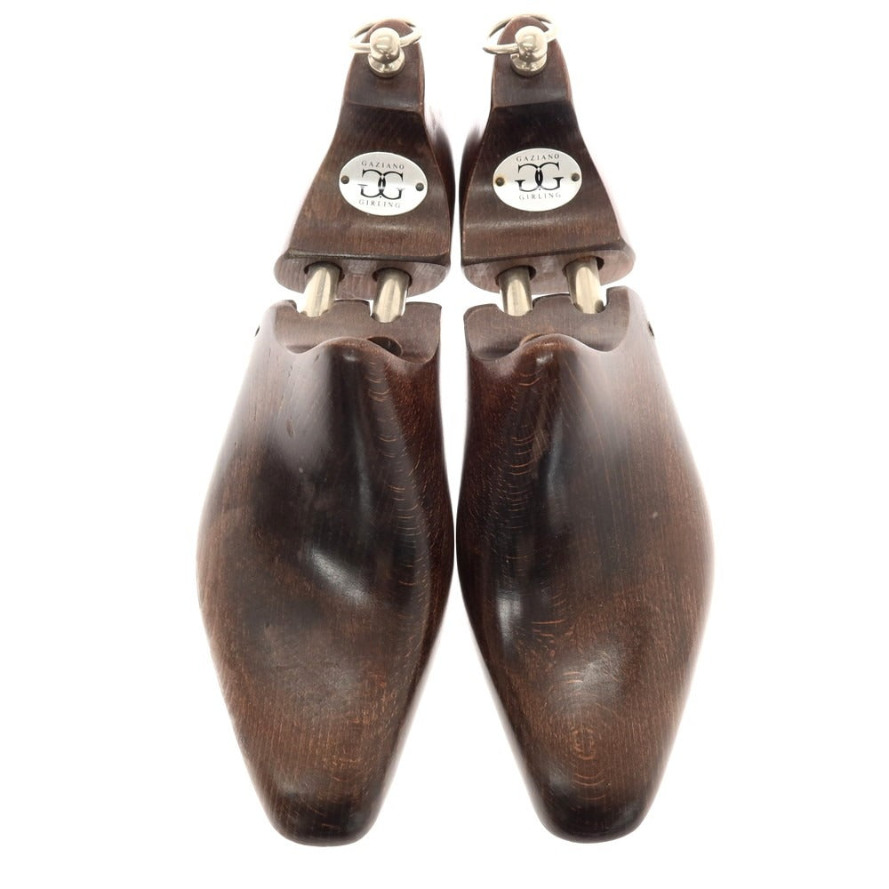【中古】ガジアーノ&ガーリング GAZIANO & GIRLING KN-14用 木製 シューツリー シューキーパー ダークブラウンxシルバー【サイズ61/2F】【 状態ランクB 】【 メンズ 】