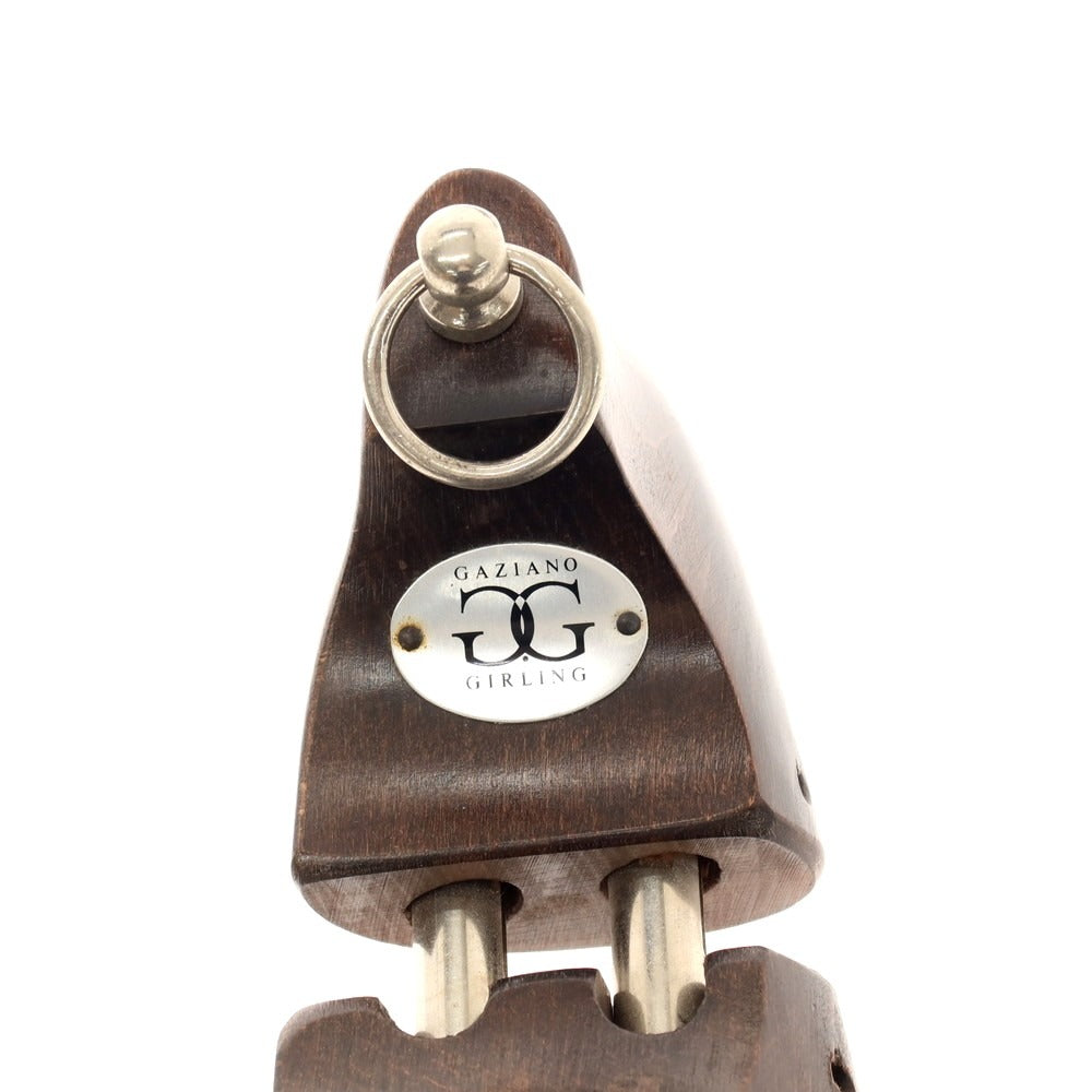 【中古】ガジアーノ&ガーリング GAZIANO & GIRLING KN-14用 木製 シューツリー シューキーパー ダークブラウンxシルバー【サイズ61/2F】【 状態ランクB 】【 メンズ 】
