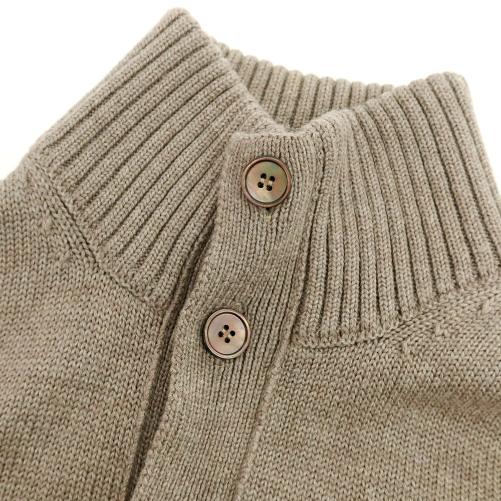 【中古】ザノーネ ZANONE CHIOTO ミドルゲージウール カーディガン ダークベージュ【 50 】【 状態ランクB 】【 メンズ 】