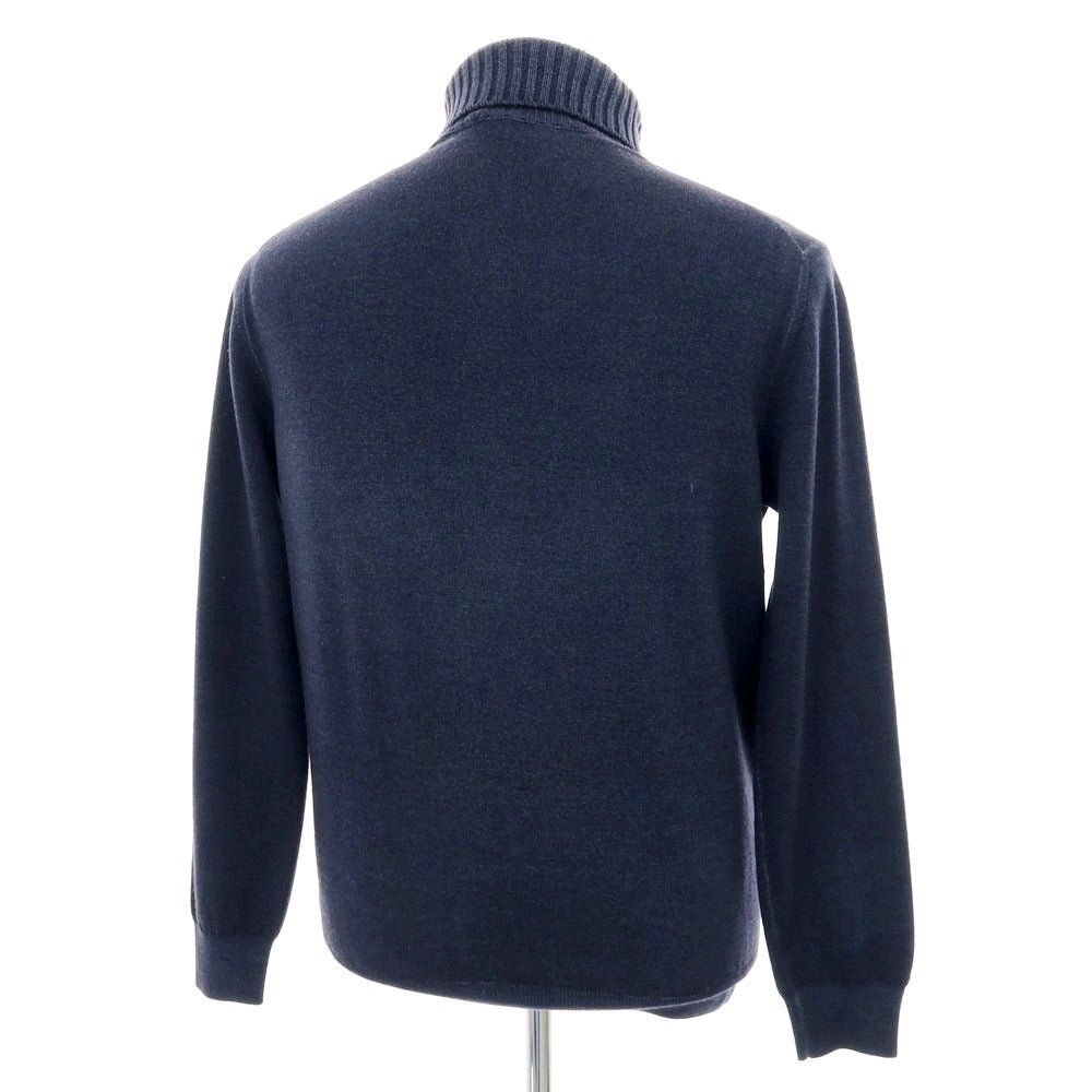 【中古】クルチアーニ CRUCIANI ウール タートルネックニット ネイビー【 50 】【 状態ランクD 】【 メンズ 】