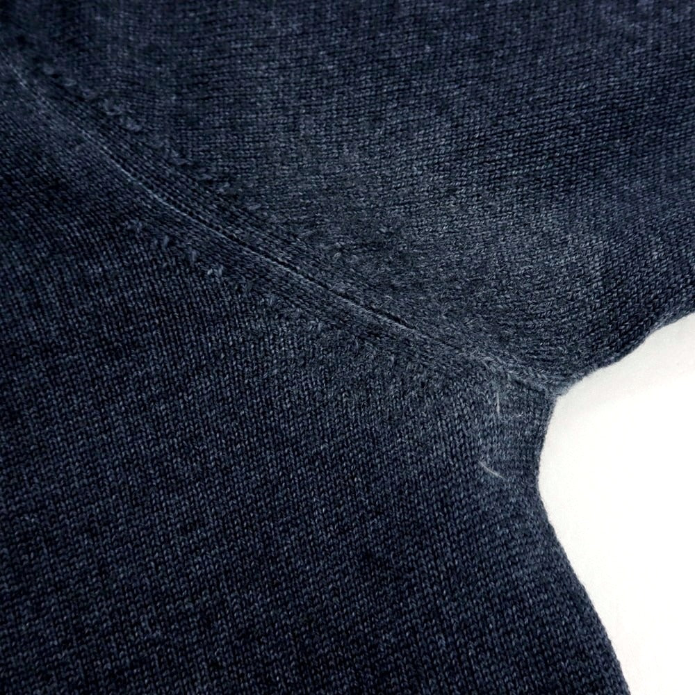 【中古】クルチアーニ CRUCIANI ウール タートルネックニット ネイビー【 50 】【 状態ランクD 】【 メンズ 】