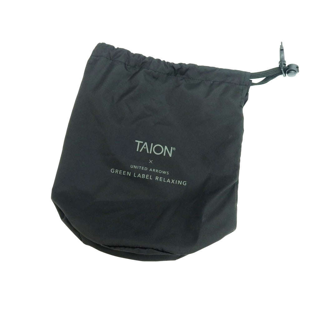 【中古】タイオン TAION GLR別注 リバーシブル パッカブル ナイロン ダウンジャケット ブラック【 S 】【 状態ランクC 】【 メンズ 】