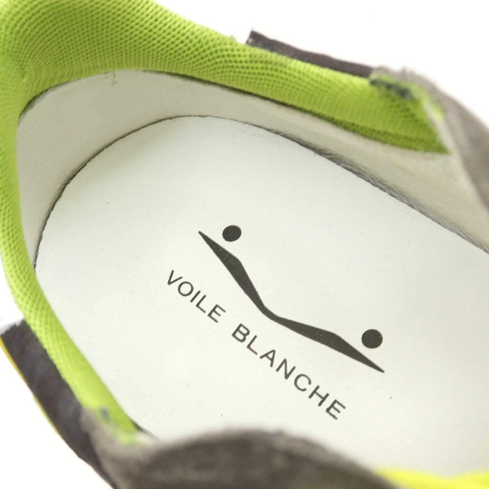【中古】ボイルブランシェ VOILE BLANCHE スエード ナイロン カモフラージュ柄 スニーカー ダークグレーxイエロー【サイズ42】【 状態ランクB 】【 メンズ 】