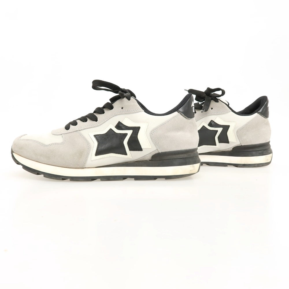 【中古】アトランティックスターズ Atlantic STARS スエード ナイロン スニーカー ライトグレー【サイズ42】【 状態ランクB 】【 メンズ 】