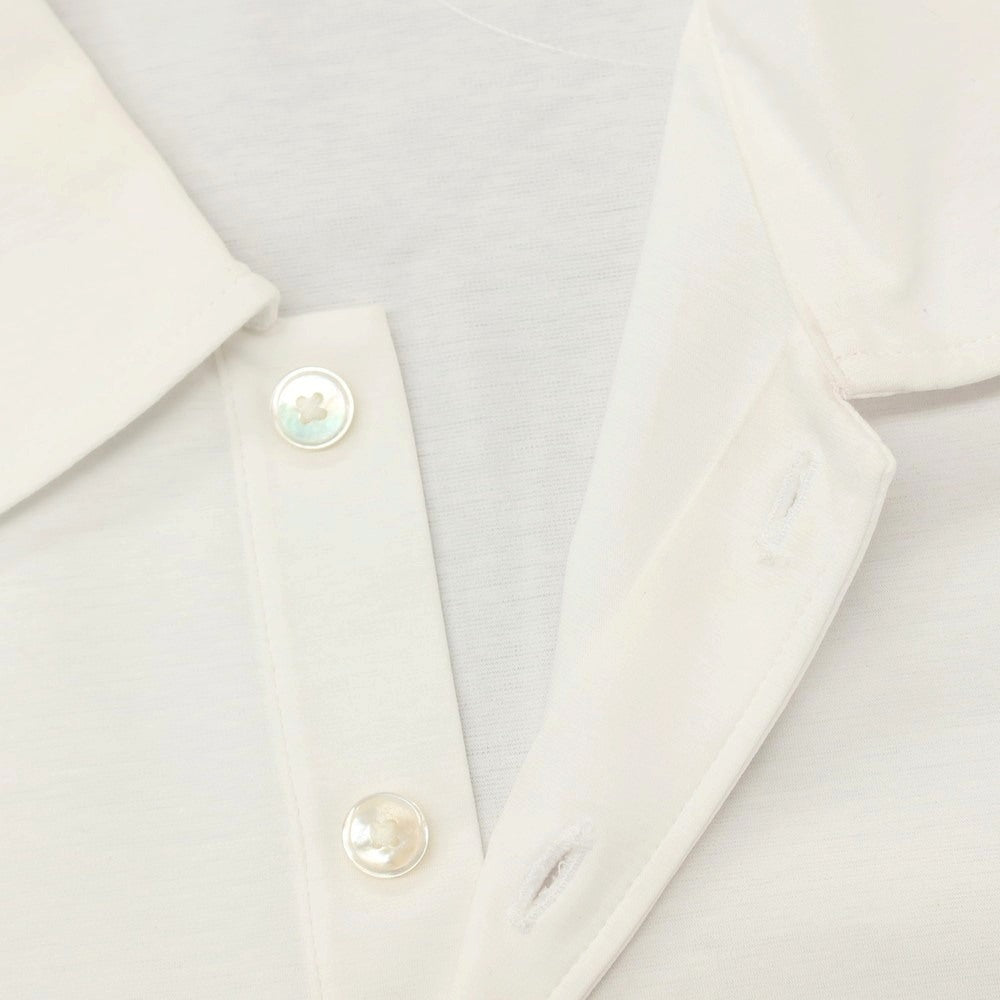 【中古】ユナイテッドアローズ UNITED ARROWS コットンポリエステル ジャージー 半袖ポロシャツ ホワイト【サイズM】【 状態ランクB 】【 メンズ 】