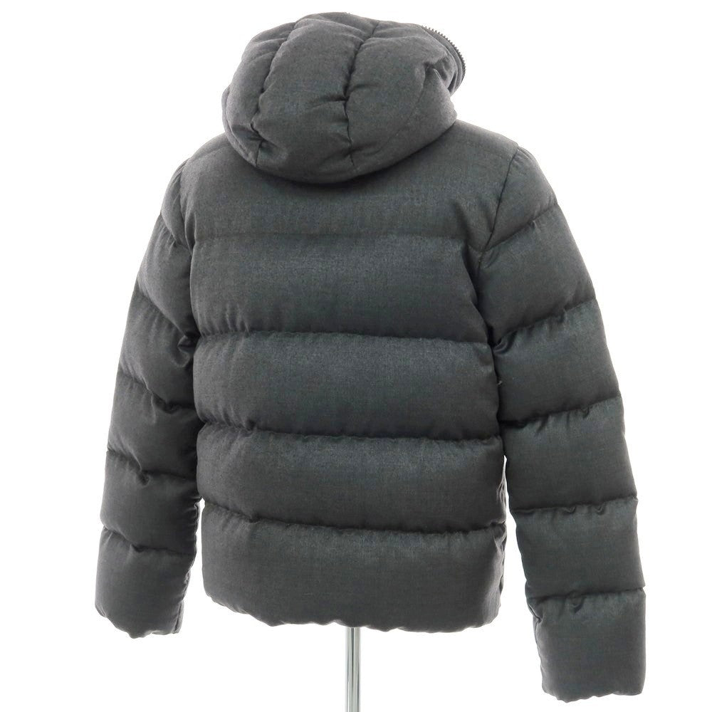 【中古】デュベティカ DUVETICA ウールカシミヤ フルジップ フーデッド ダウンジャケット グレー【 48 】【 状態ランクD 】【 メンズ 】