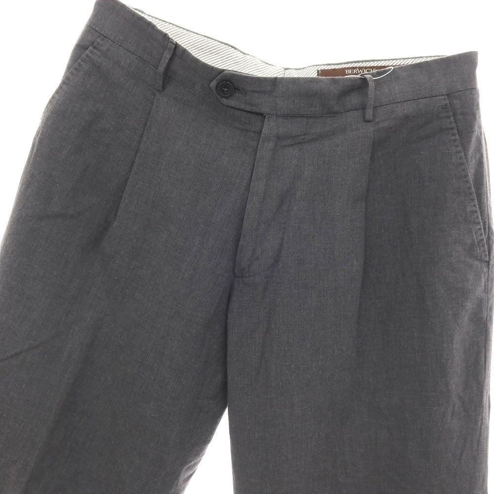 【中古】ベルウィッチ BERWICH sake 1p ストレッチ コットン カジュアルスラックスパンツ グレー【サイズ46】【 状態ランクB 】【 メンズ 】