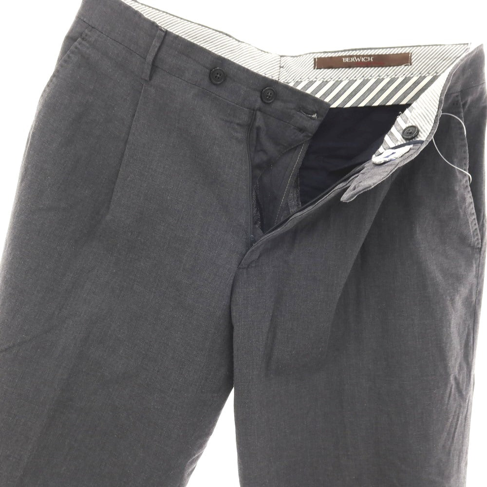 【中古】ベルウィッチ BERWICH sake 1p ストレッチ コットン カジュアルスラックスパンツ グレー【サイズ46】【 状態ランクB 】【 メンズ 】