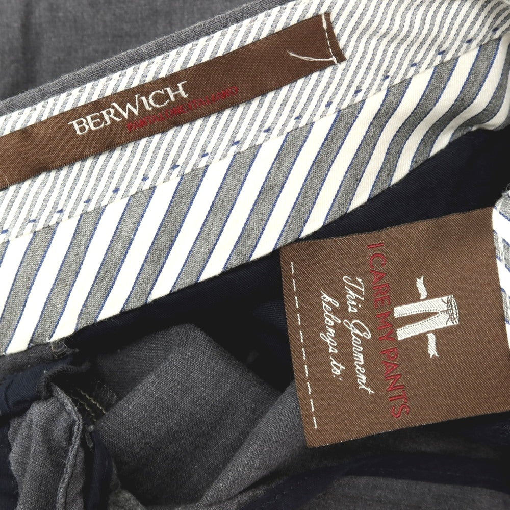 【中古】ベルウィッチ BERWICH sake 1p ストレッチ コットン カジュアルスラックスパンツ グレー【サイズ46】【 状態ランクB 】【 メンズ 】