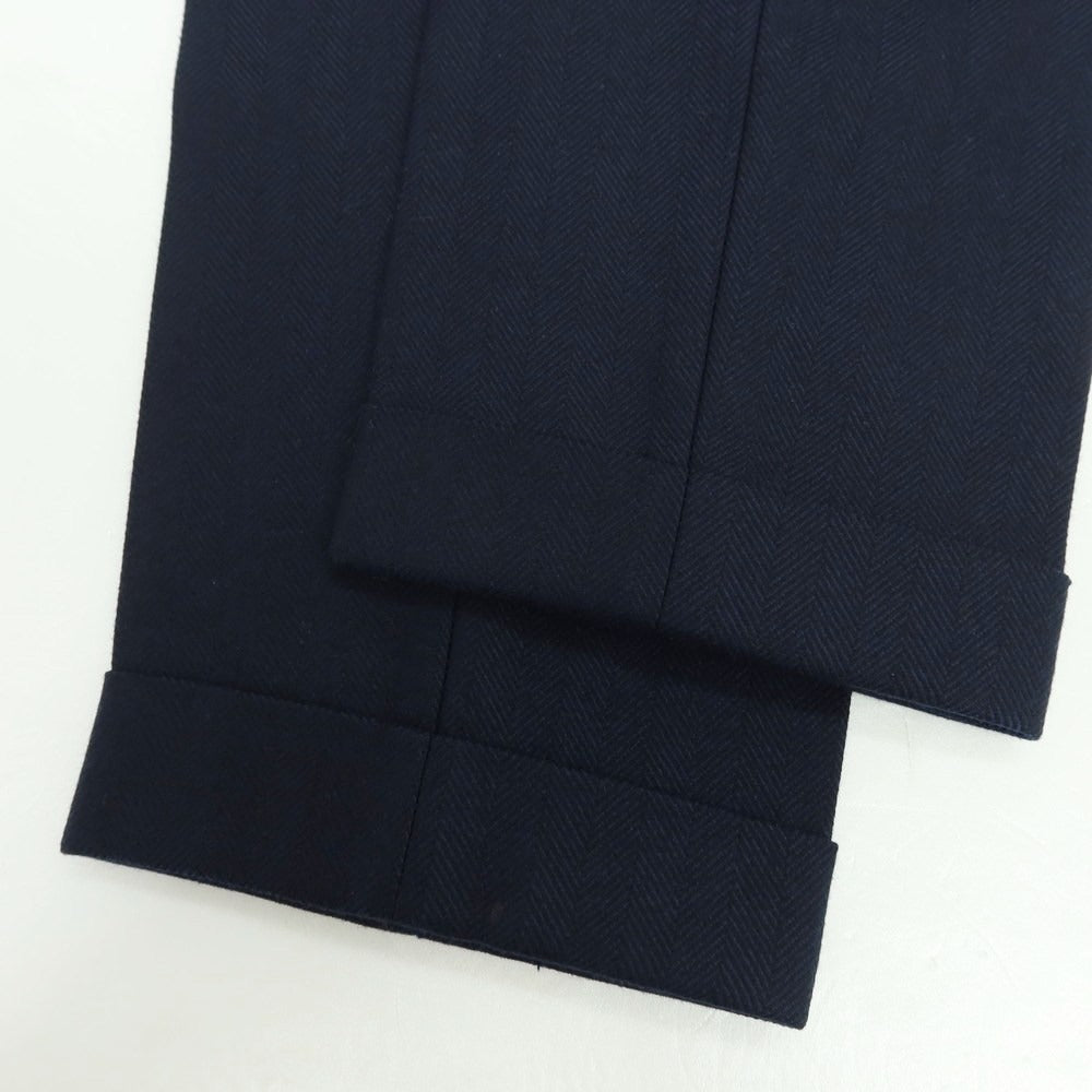 【中古】ベルウィッチ BERWICH ウール カジュアルスラックスパンツ ネイビー【 サイズ46 】【 状態ランクC 】【 メンズ 】