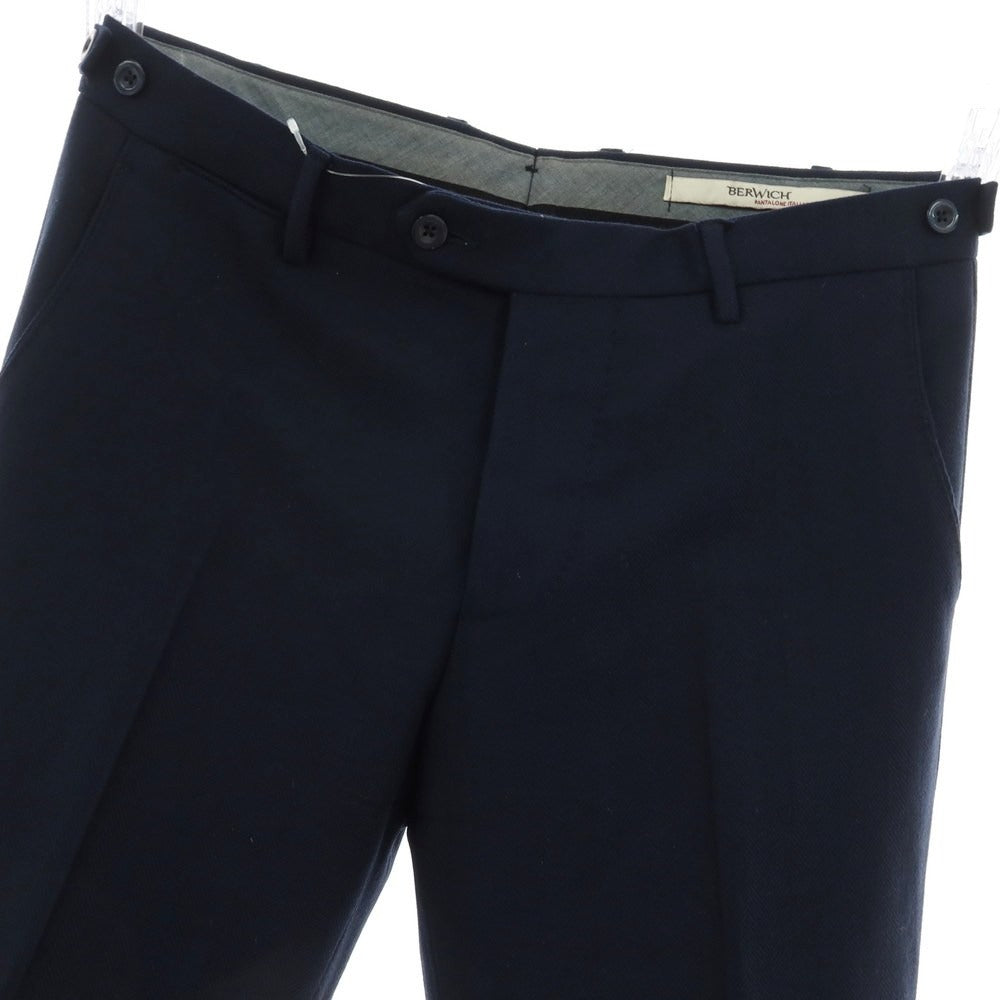 【中古】ベルウィッチ BERWICH ウール カジュアルスラックスパンツ ネイビー【サイズ46】【 状態ランクC 】【 メンズ 】