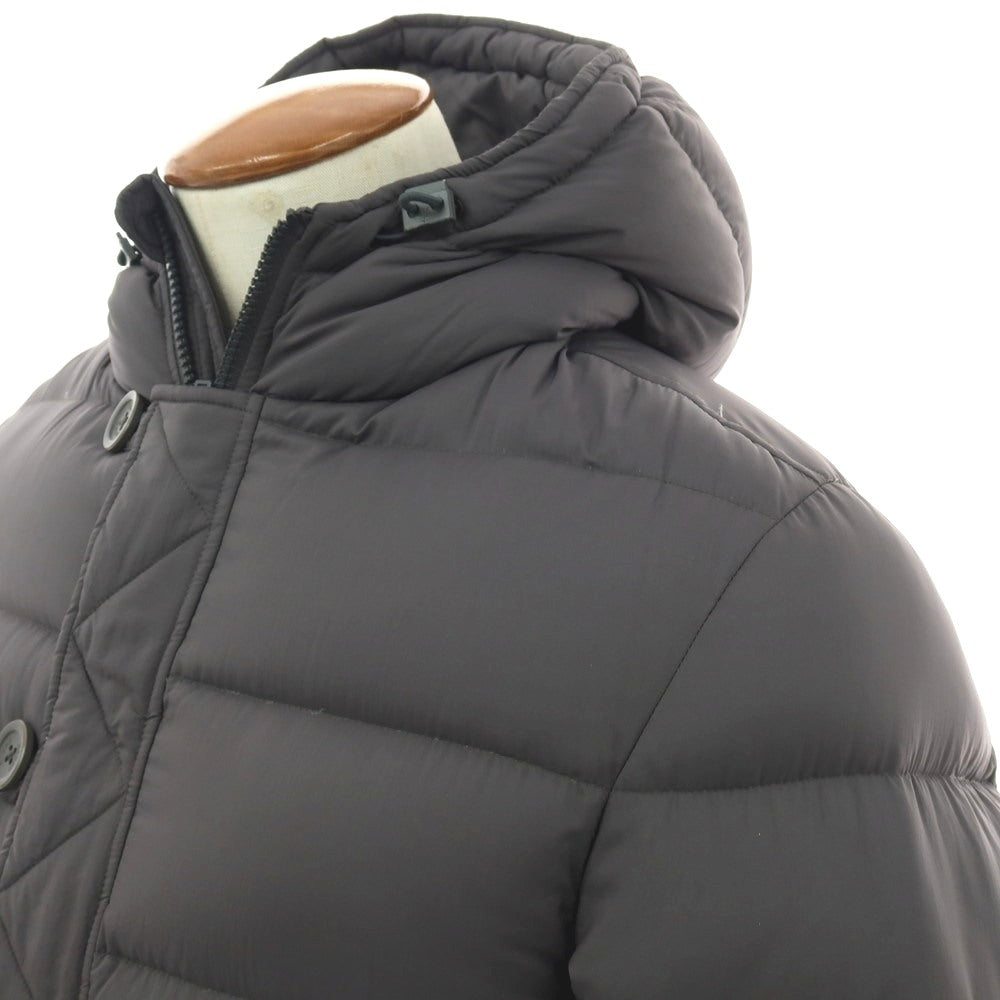 【中古】ヘルノ Herno ナイロンポリウレタン フーデッド ダウンコート グレー【サイズ46】【 状態ランクB 】【 メンズ 】