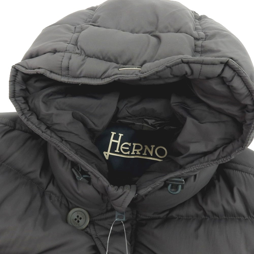 【中古】ヘルノ Herno ナイロンポリウレタン フーデッド ダウンコート グレー【サイズ46】【 状態ランクB 】【 メンズ 】