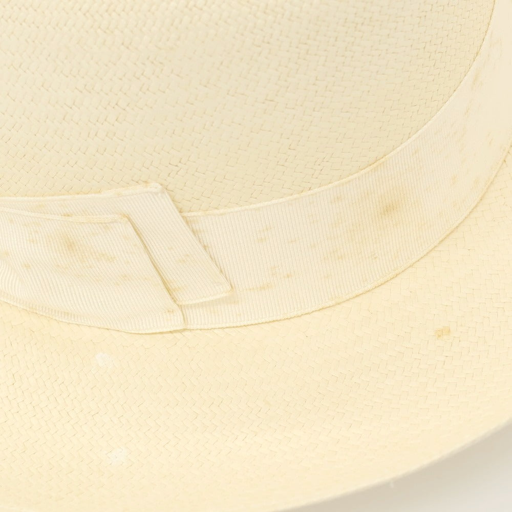 【中古】ボルサリーノ Borsalino ストローハット ベージュ【 56 】【 状態ランクD 】【 メンズ 】