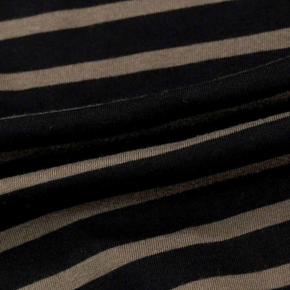 【中古】セントジェームス SAINT JAMES コットン ボーダー ボートネック 半袖Tシャツ ブラックxグレー【 5 】【 状態ランクB 】【 メンズ 】