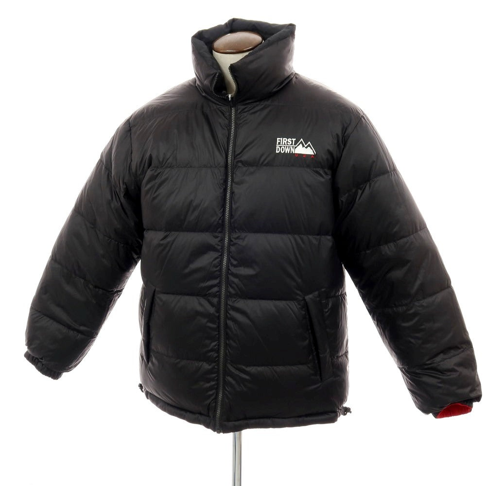 【中古】【未使用】ファーストダウン FIRST DOWN リバーシブル ポリエステル スタンドカラー ジップアップ ダウンジャケット レッドxブラック【サイズXL】【 状態ランクS 】【 メンズ 】