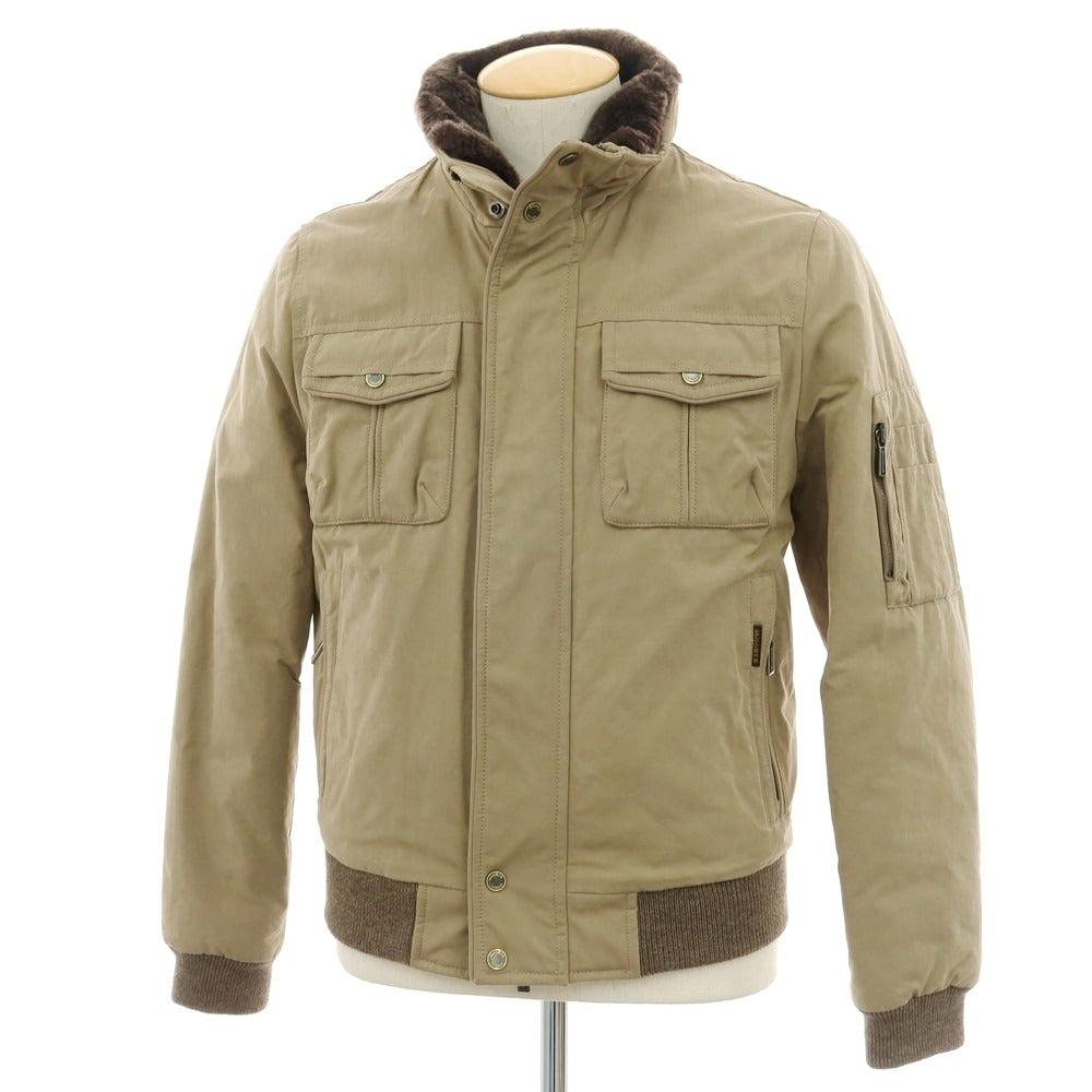 【新品】ムーレー MOORER IAGO-S1 コットンポリエステルナイロン ショートダウンジャケット カーキベージュ【 44 】【 状態ランクN 】【 メンズ 】