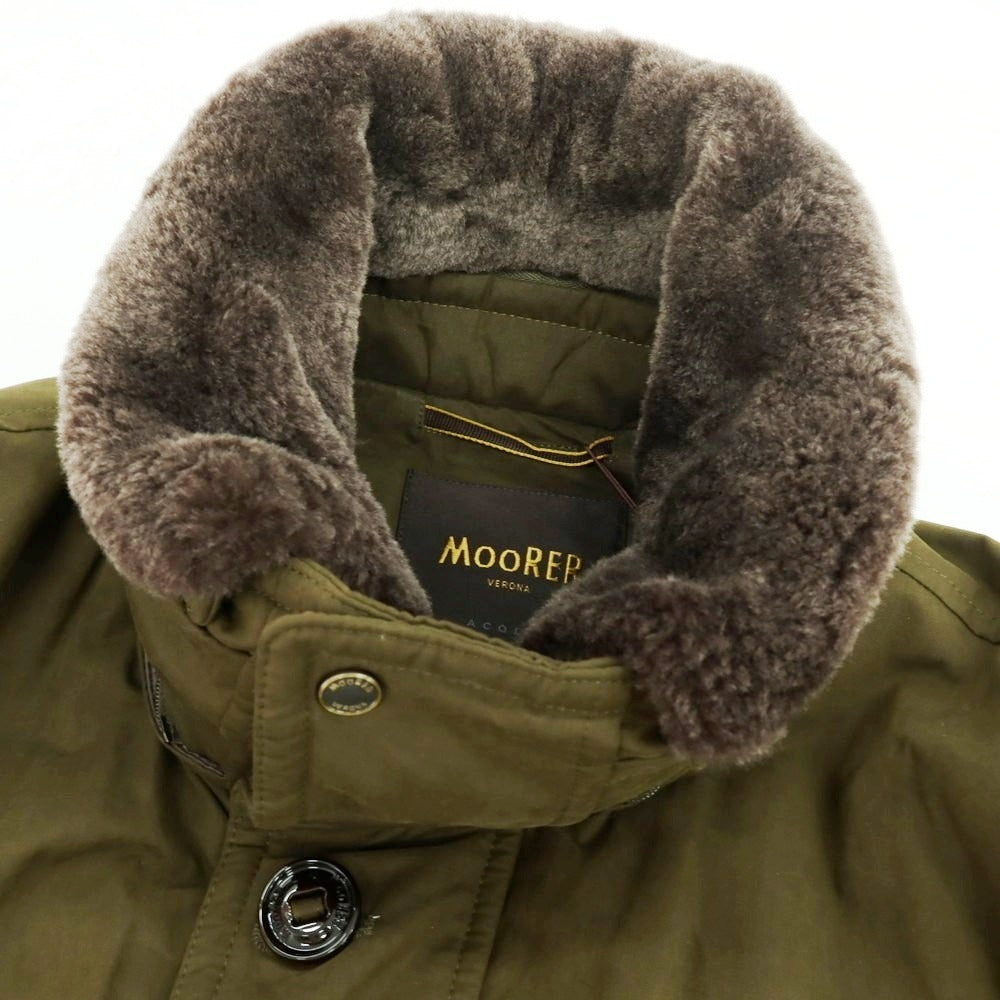 【新品】ムーレー MOORER TED-S1 コットンポリエステルナイロン ファー ダウンコート オリーブ【 44 】【 状態ランクN 】【 メンズ 】