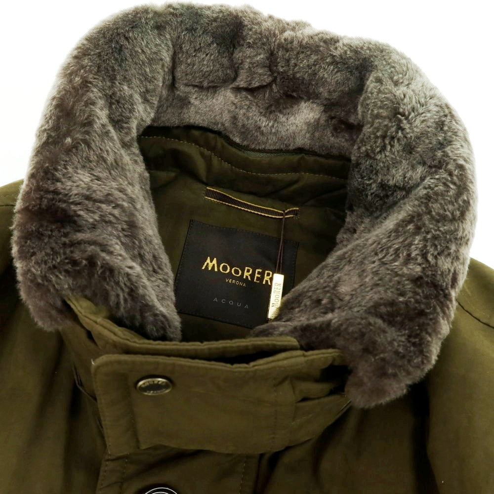 【新品アウトレット】ムーレー MOORER TED-S1 コットンポリエステルナイロン ファー ダウンコート オリーブ【 52 】【 状態ランクN- 】【 メンズ 】