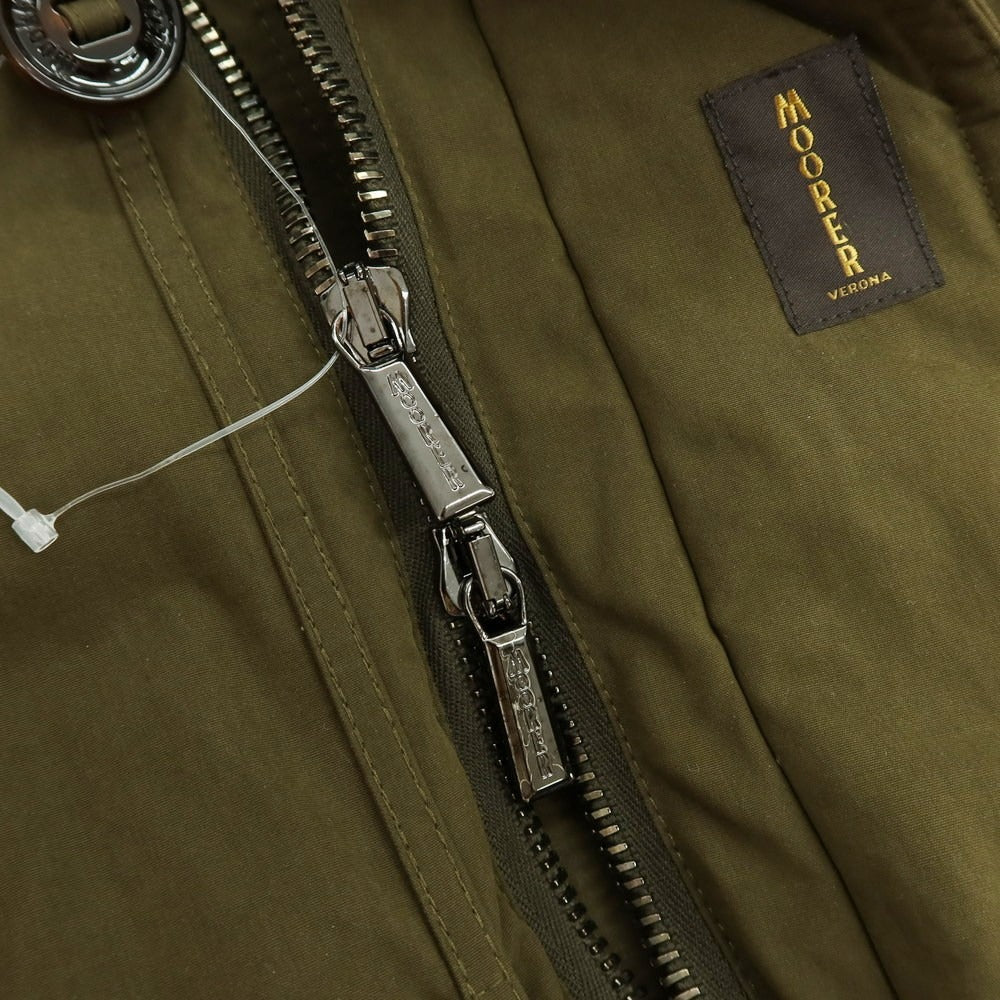 【新品アウトレット】ムーレー MOORER TED-S1 コットンポリエステルナイロン ファー ダウンコート オリーブ【 52 】【 状態ランクN- 】【 メンズ 】