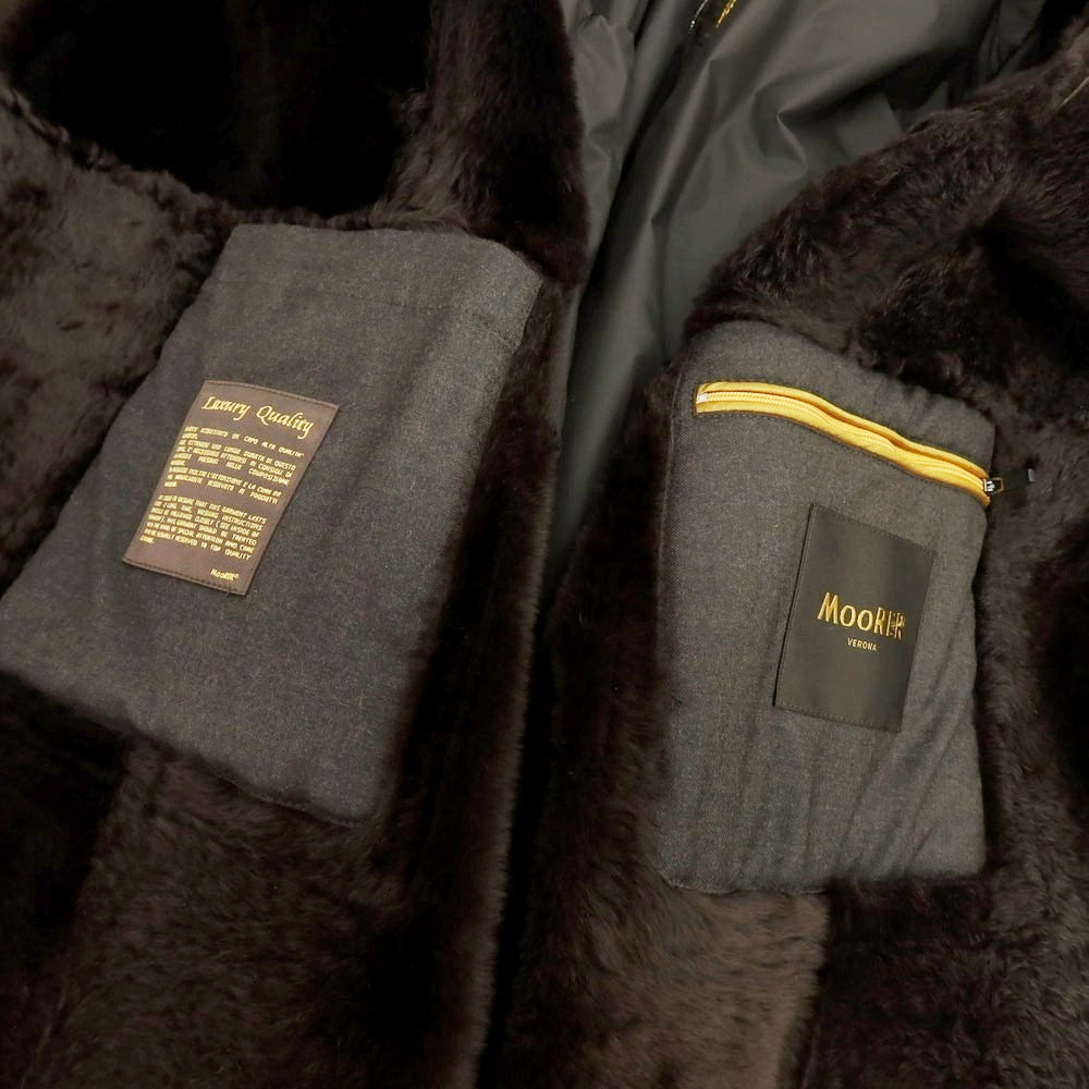 【新品】ムーレー MOORER CARBONI ムートン チェスターコート ダークブラウン【 50 】【 状態ランクN 】【 メンズ 】