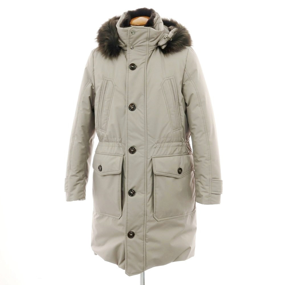 【新品アウトレット】ムーレー MOORER SAPPORO-GF ポリエステル ファー ダウンコート ウォームグレー【 48 】【 状態ランクN- 】【 メンズ 】