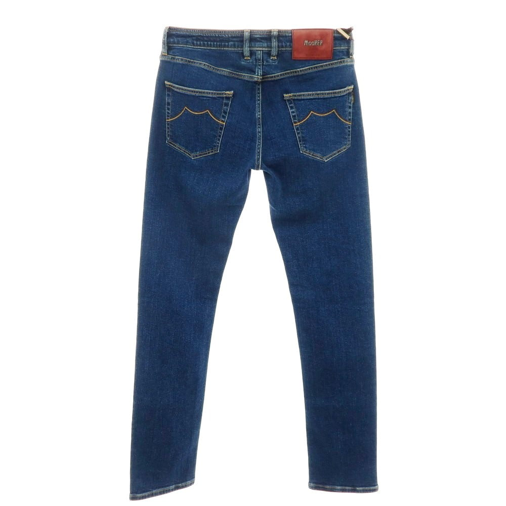 【新品】ムーレー MOORER jeans CREDI-DC107 ストレッチ コットン デニムパンツ ジーンズ ネイビー【サイズ34】【 状態ランクN 】【 メンズ 】