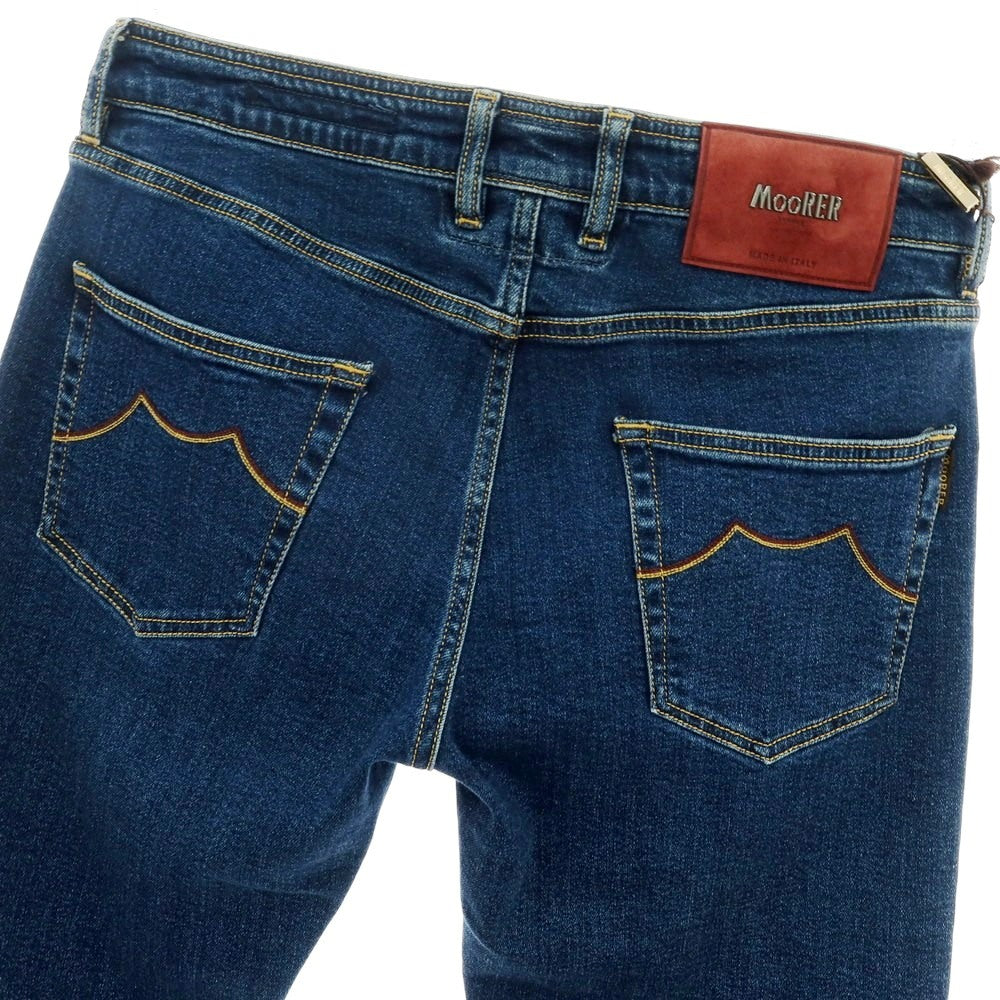 【新品】ムーレー MOORER jeans CREDI-DC107 ストレッチ コットン デニムパンツ ジーンズ ネイビー【サイズ34】【 状態ランクN 】【 メンズ 】