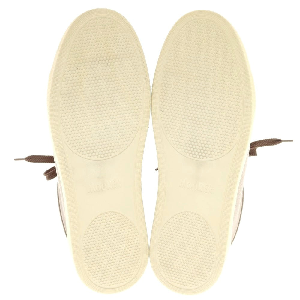 【新品アウトレット】ムーレー MOORER BOCCIONI P5 スエード スニーカー グレージュ【サイズ42 1/2】【 状態ランクN- 】【 メンズ 】