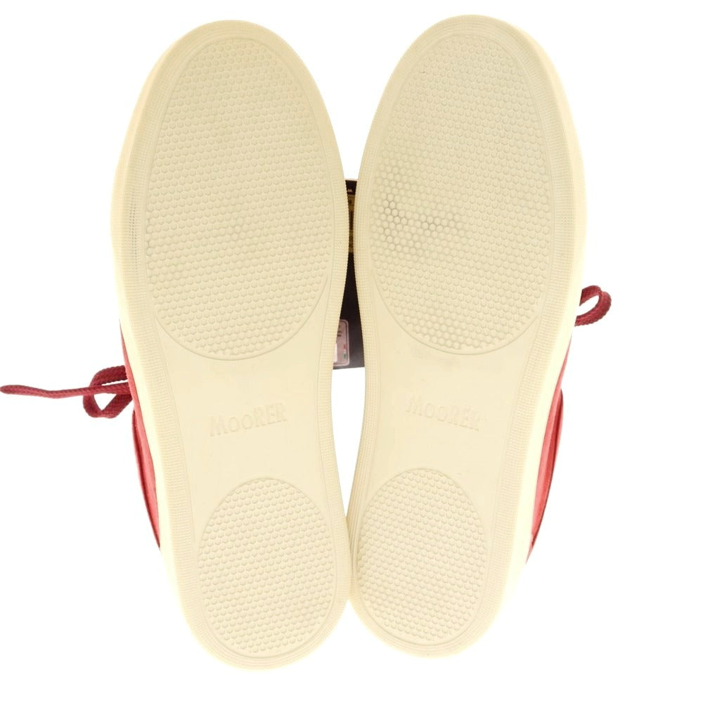 【新品アウトレット】ムーレー MOORER BOCCIONI P2 スエード スニーカー レッド【サイズ41 1/2】【 状態ランクN- 】【 メンズ 】