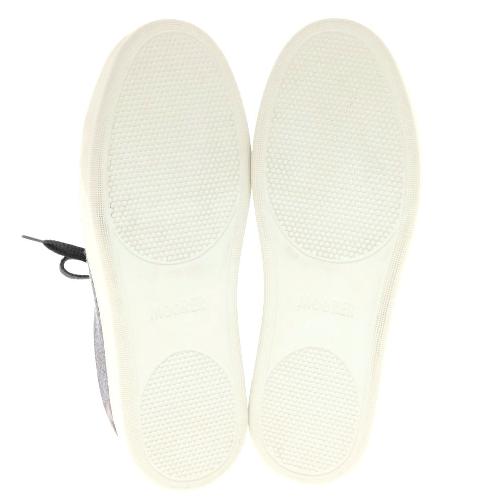 【新品アウトレット】ムーレー MOORER BOCCIONI P5 ウール スエード スニーカー グレー系【サイズ41 1/2】【 状態ランクN- 】【 メンズ 】