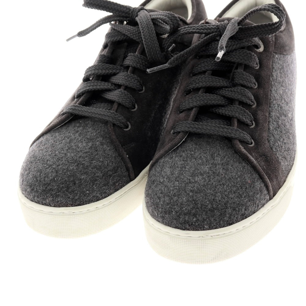 【新品アウトレット】ムーレー MOORER BOCCIONI P5 ウール スエード スニーカー グレー系【サイズ41 1/2】【 状態ランクN- 】【 メンズ 】