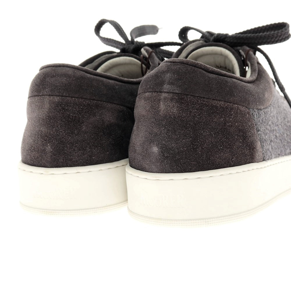【新品アウトレット】ムーレー MOORER BOCCIONI P5 ウール スエード スニーカー グレー系【サイズ41 1/2】【 状態ランクN- 】【 メンズ 】