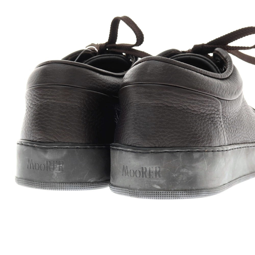 【新品アウトレット】ムーレー MOORER BOCCIONI P1 グレインレザー スニーカー ダークブラウン【サイズ40】【 状態ランクN- 】【 メンズ 】