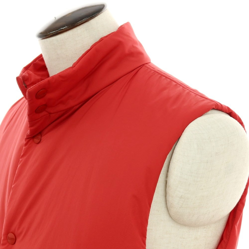 【新品】ヘルノ Herno ナイロン スタンドカラー ダウンベスト ブルゾン レッド【 52 】【 状態ランクN 】【 メンズ 】