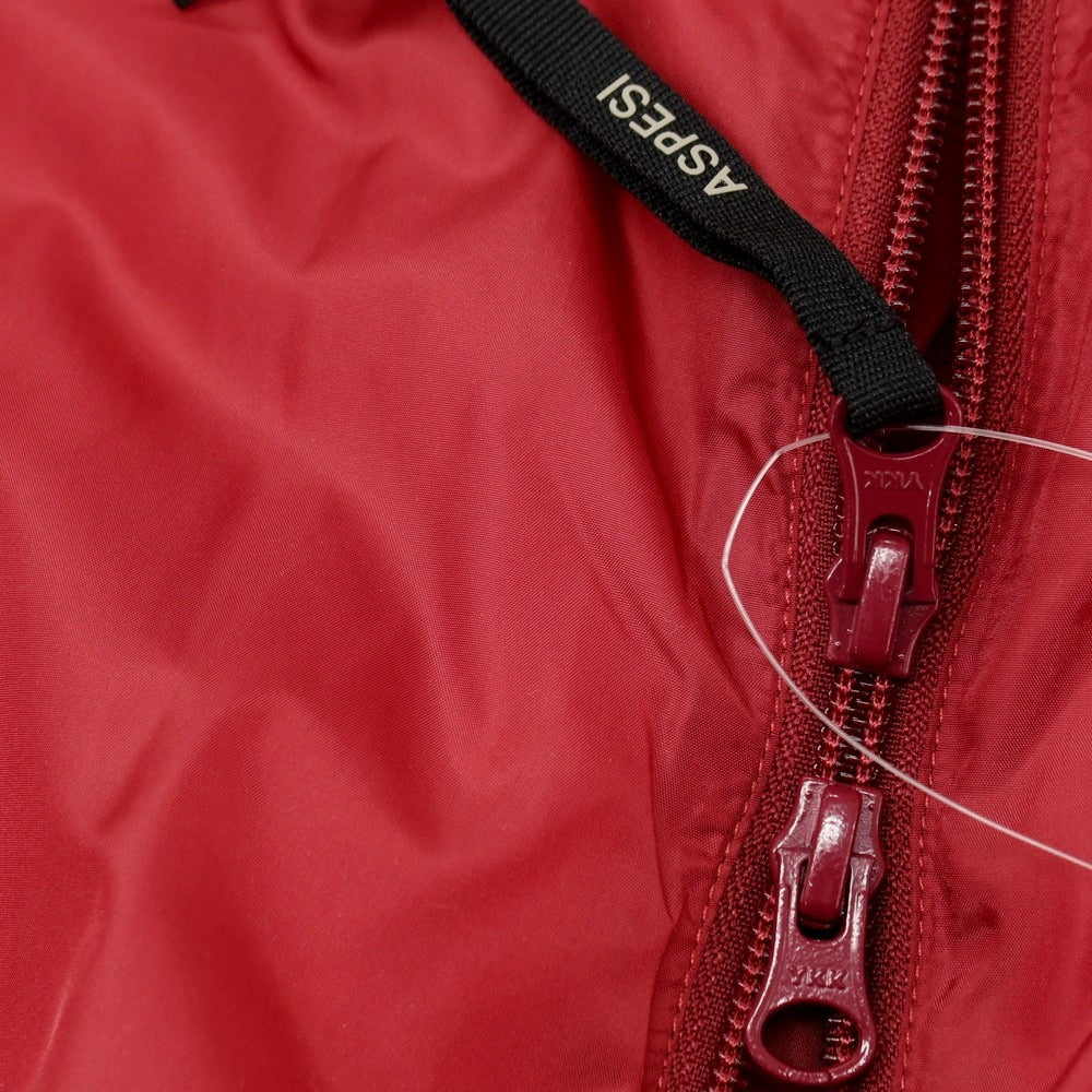 【新品】アスペジ ASPESI Thermore ナイロン スタンドカラー ダブルジップ ダウンベスト ブルゾン ダークレッド【 L 】【 状態ランクN 】【 メンズ 】