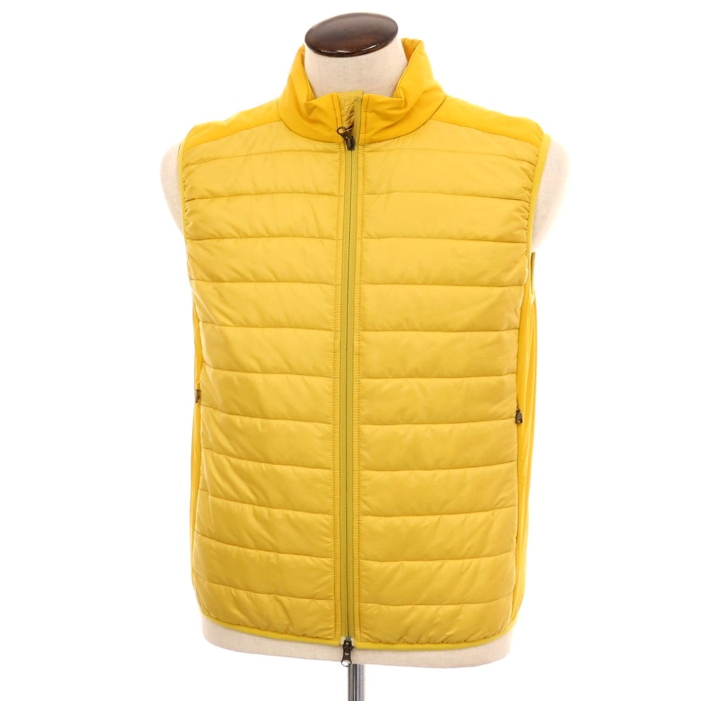 【新品アウトレット】アスペジ ASPESI ポリエステル スタンドカラー ダブルジップ ダウンベスト ブルゾン イエロー【 L 】【 状態ランクN- 】【 メンズ 】