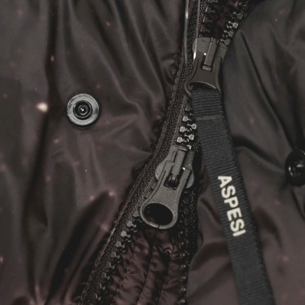 【新品アウトレット】アスペジ ASPESI ポリエステル フーデッド ダウンジャケット ブラック【 L 】【 状態ランクN- 】【 メンズ 】