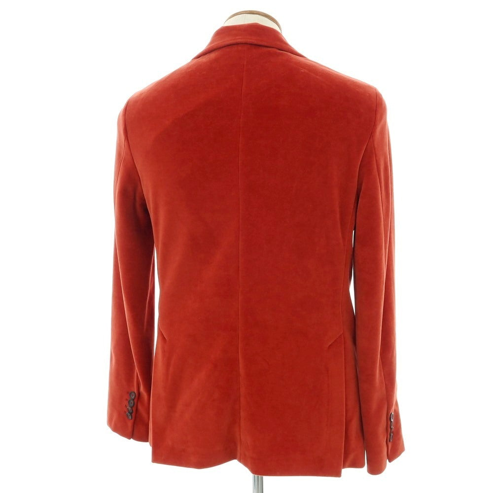 【新品】チルコロ1901 CIRCOLO 1901 コットンポリエステル ジャージー ベロア 2B カジュアルジャケット レッド系【 48 】【 状態ランクN 】【 メンズ 】