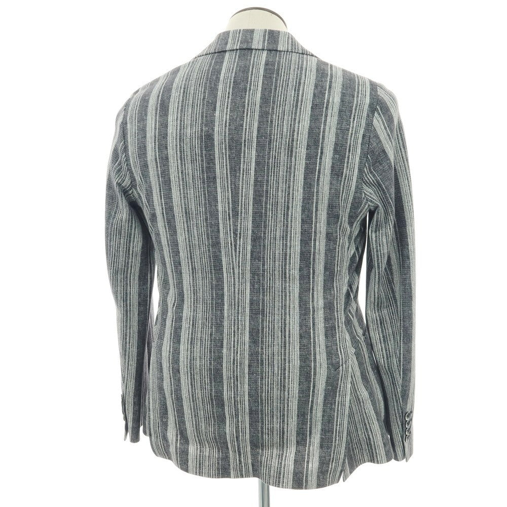 【新品】チルコロ1901 CIRCOLO 1901 コットン ジャージー ストライプ プリント 2B カジュアルジャケット グレー系【 50 】【 状態ランクN 】【 メンズ 】