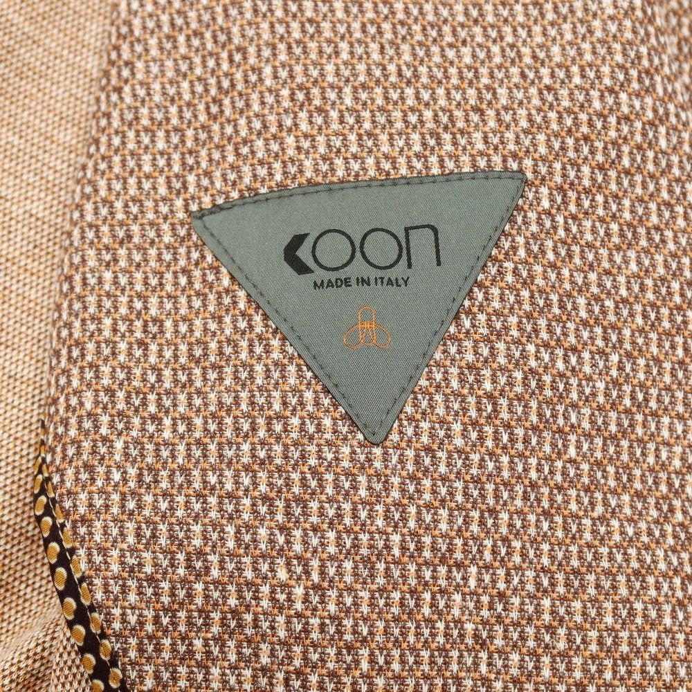 【新品】クーン KOON コットンリネン カジュアルジャケット ブラウン系【 50 】【 状態ランクN 】【 メンズ 】