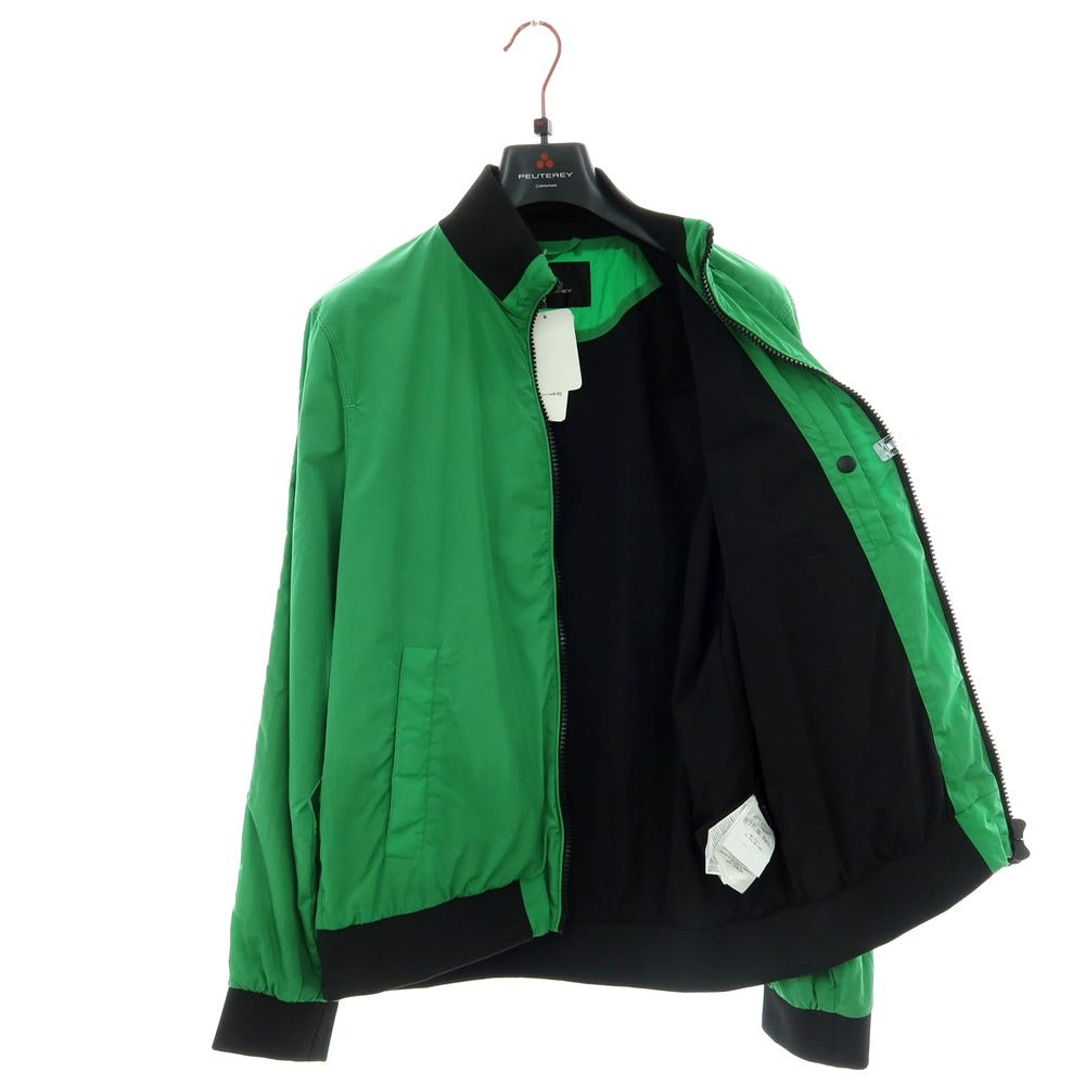 【新品】ピューテリー PEUTEREY ナイロン スタンドカラー ダブルジップ ブルゾン グリーンxブラック【 M 】【 状態ランクN 】【 メンズ 】