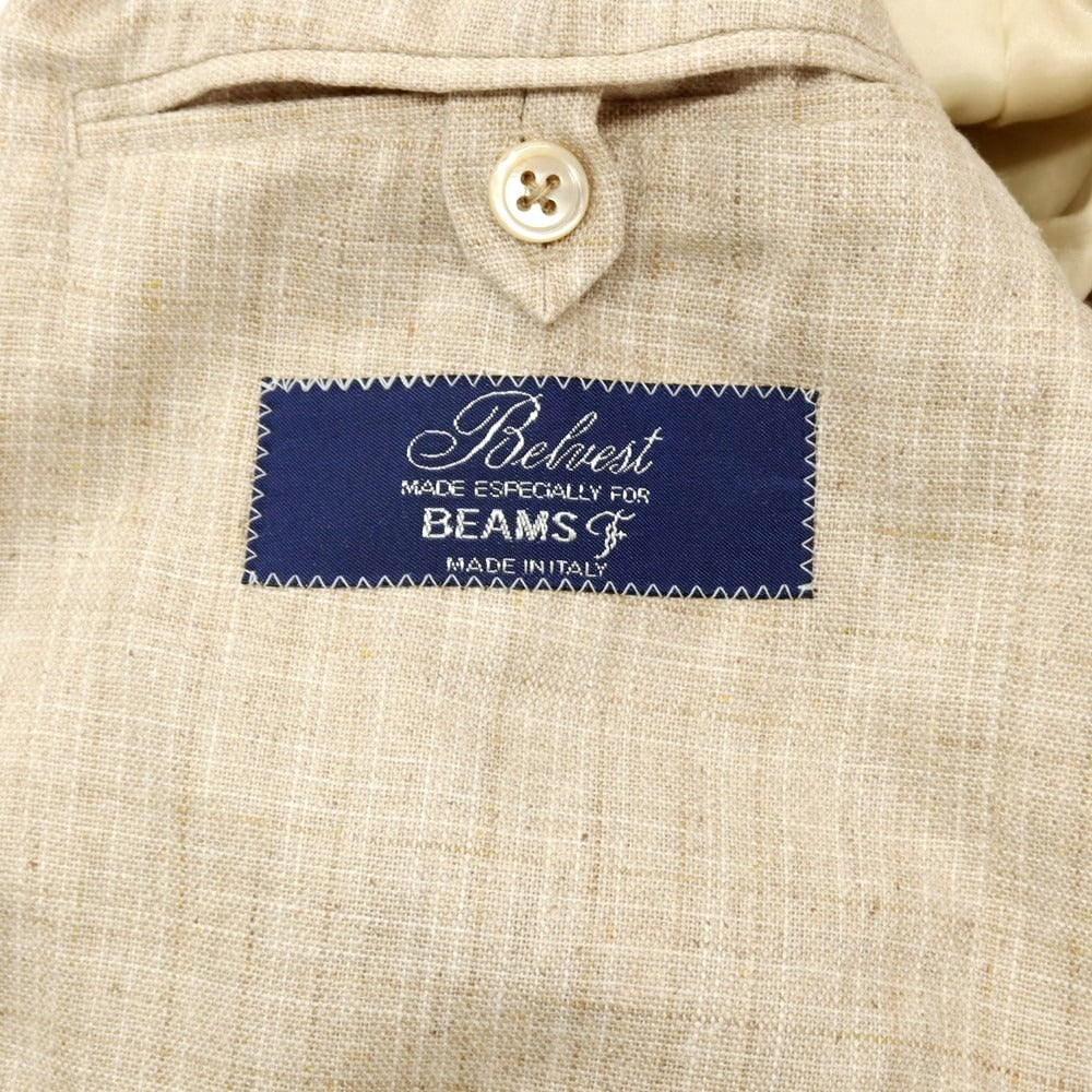 【新品】ベルベスト Belvest シルク テーラードジャケット ベージュ【 46 】【 状態ランクN 】【 メンズ 】