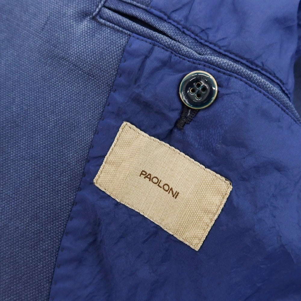 【新品】パオローニ PAOLONI 製品染め ウール 2B カジュアルジャケット ライトネイビー【サイズ50】【 状態ランクN 】【 メンズ 】