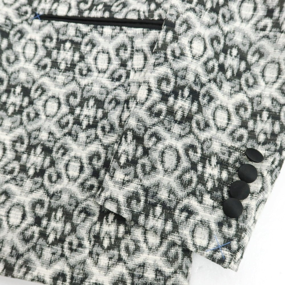 【新品】パオローニ PAOLONI Black Label コットンポリエステル ショールカラー 2B タキシードジャケット ブラックxホワイト【サイズ50】【 状態ランクN 】【 メンズ 】