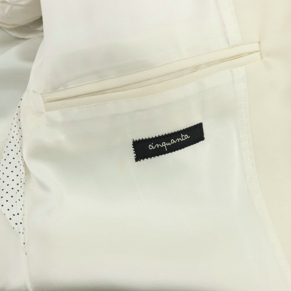 【新品アウトレット】パオローニ PAOLONI Black Label ポリエステルウール 1B フォーマルスーツ アイボリー【サイズ50】【 状態ランクN- 】【 メンズ 】