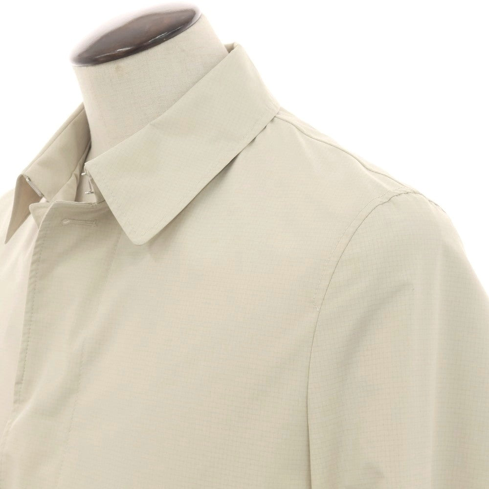 【新品】パオローニ PAOLONI ポリエステル グラフチェック ステンカラーコート ライトベージュ【サイズ50】【 状態ランクN 】【 メンズ 】