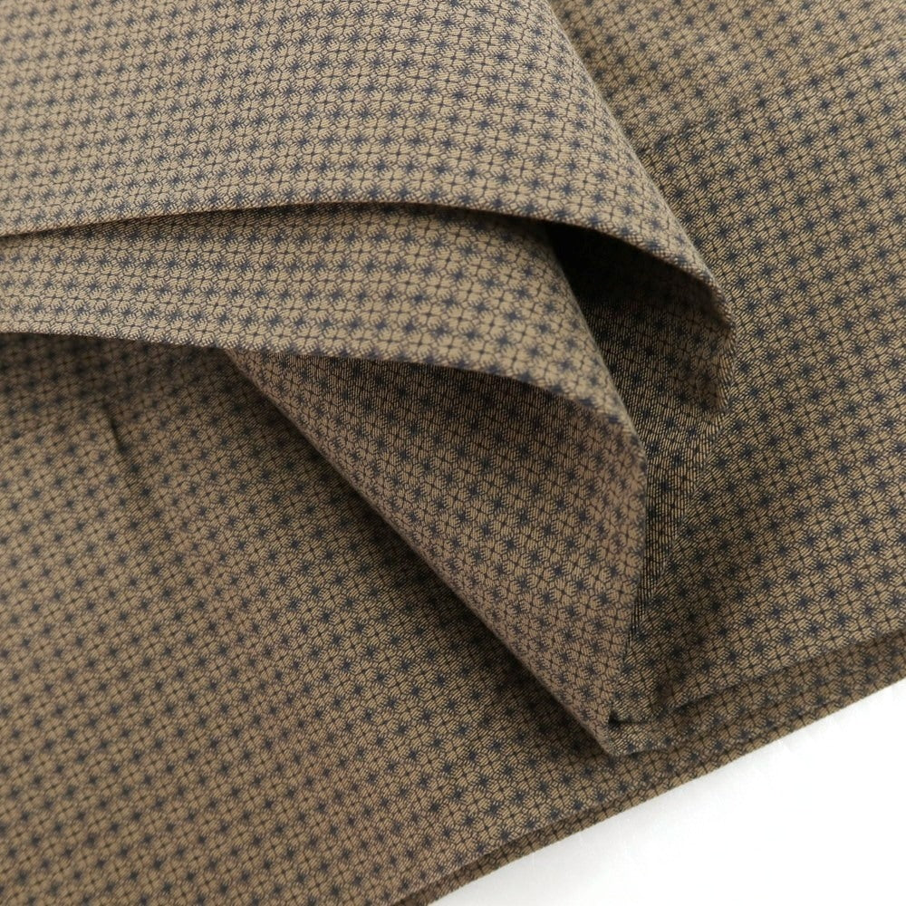 【新品アウトレット】パオローニ PAOLONI ストレッチ コットン 総柄 プリント カジュアルスラックスパンツ ブラウンxネイビー【サイズ50】【 状態ランクN- 】【 メンズ 】