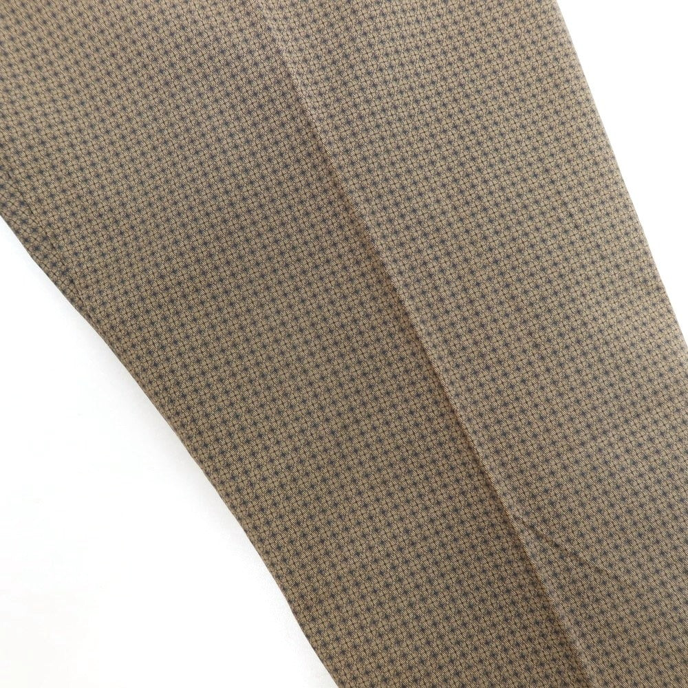 【新品アウトレット】パオローニ PAOLONI ストレッチ コットン 総柄 プリント カジュアルスラックスパンツ ブラウンxネイビー【サイズ50】【 状態ランクN- 】【 メンズ 】