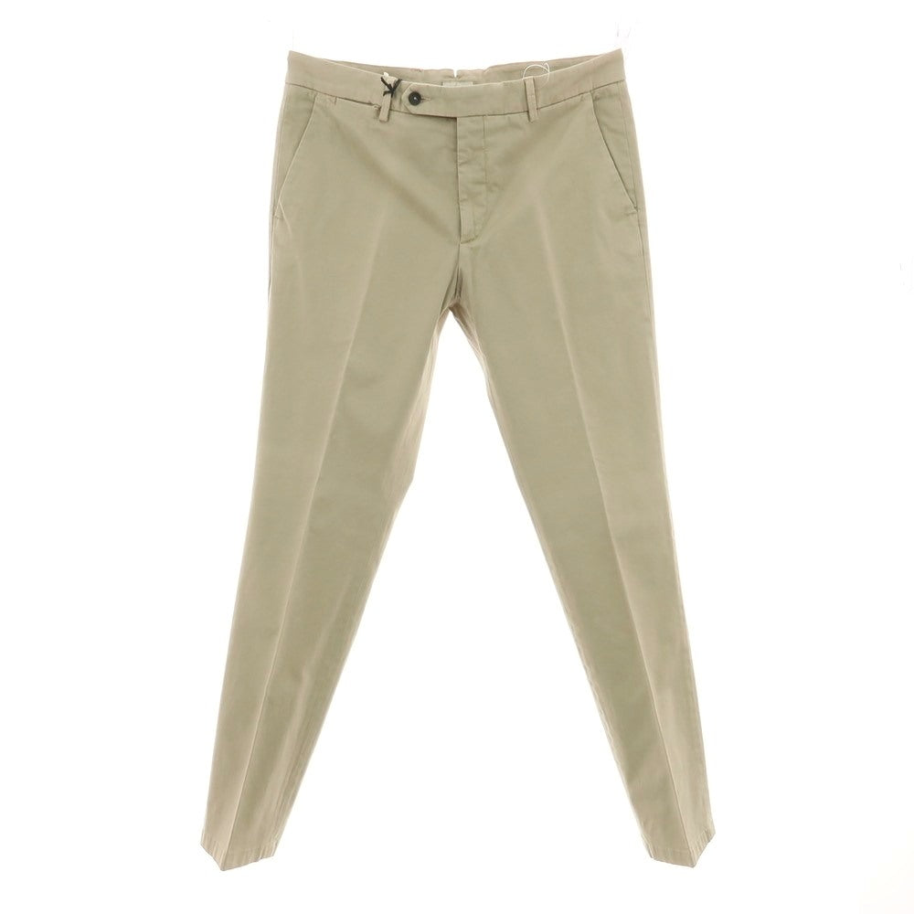 【新品アウトレット】パオローニ PAOLONI ストレッチ コットン カジュアルスラックスパンツ ベージュ【サイズ50】【 状態ランクN- 】【 メンズ 】